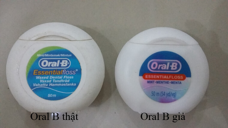 Cách phân biệt chỉ nha Oral B thật và giả
