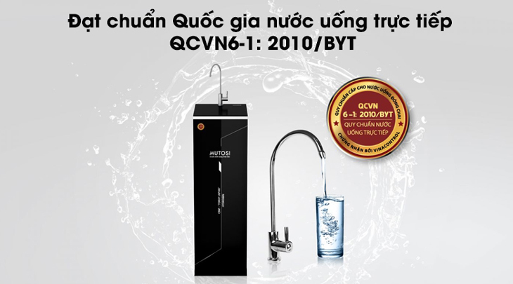 7 lý do nên mua máy lọc nước RO để sử dụng cho gia đình > Máy lọc nước RO Mutosi MP-290SK 9 lõi đạt chuẩn Quốc gia nước uống trực tiếp QCVN6-1: 2010/BYT