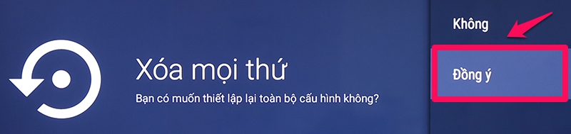 Chọn đồng ý xóa