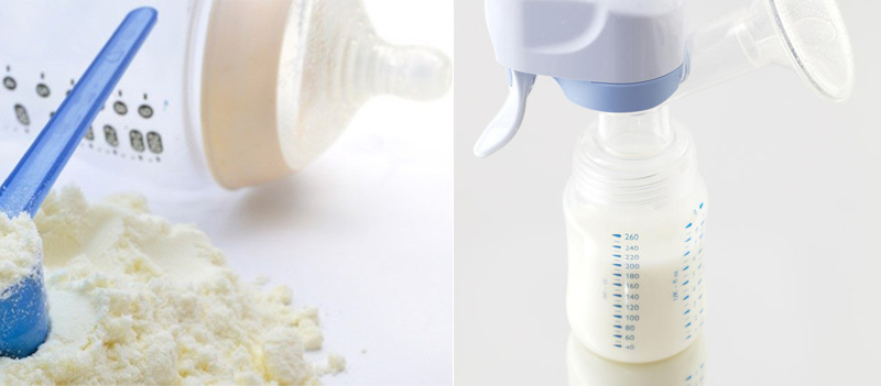 Sữa bột pha cùng sữa mẹ sẽ thay đổi công thức sữa, nguy cơ bé khó tiêu hóa và hấp thụ