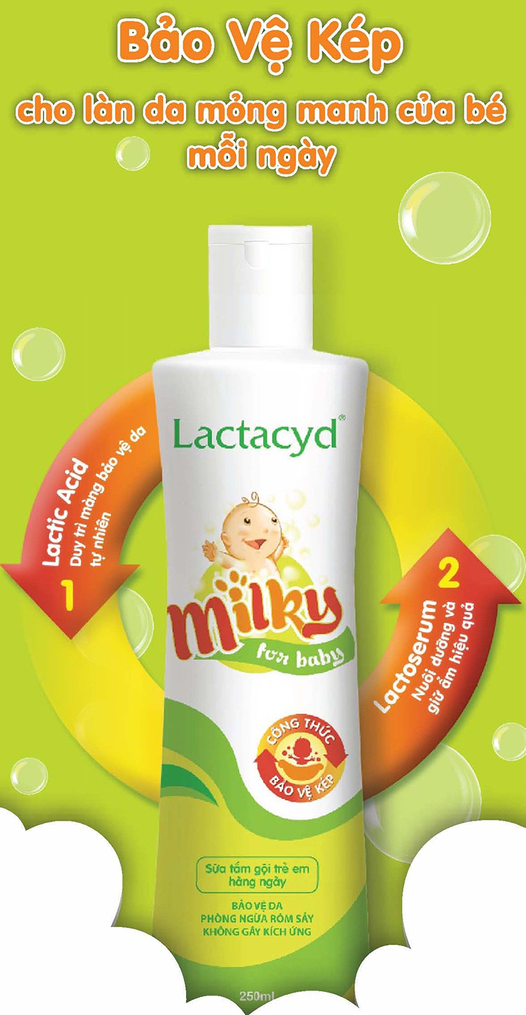 Sữa tắm Lactacyd Milky Những loại sữa tắm cho bé mẹ nên chọn
