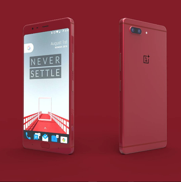 Conpect OnePlus 5 Concept độc lạ của OnePlus 5 với màu đỏ đẹp mắt và cụm camera kép như iPhone 7 Plus