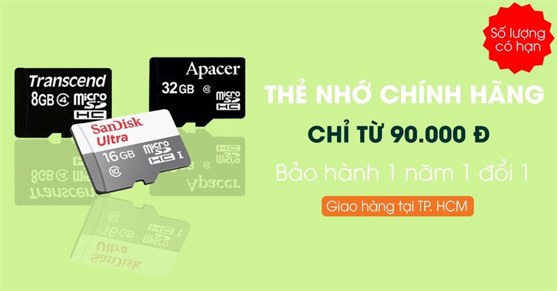 Loạt thẻ nhớ giảm chỉ còn 90K