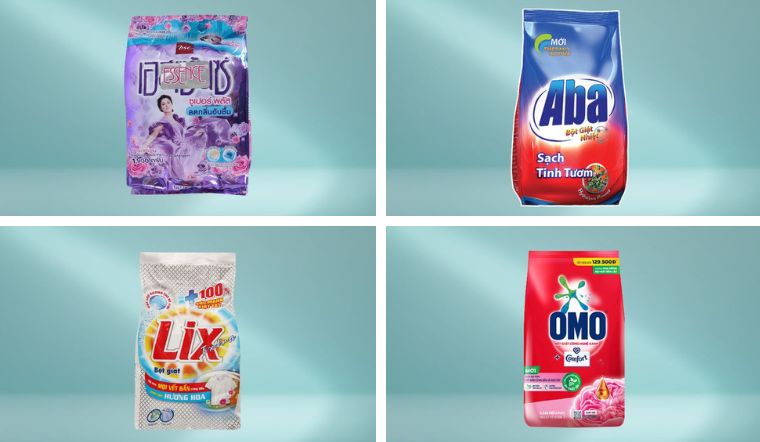 Các loại bột giặt cho máy giặt cửa trên