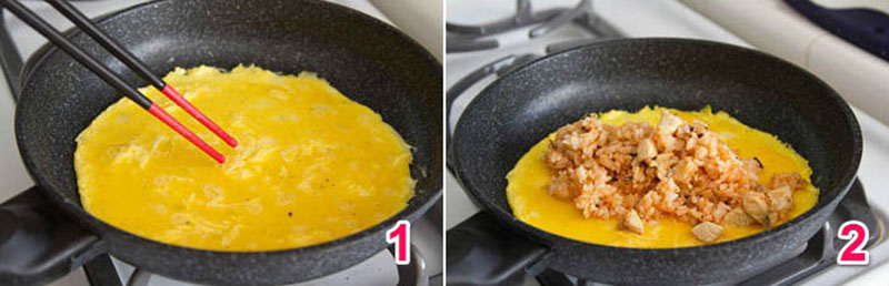 Cách làm trứng cuộn cơm nhanh cho bữa sáng