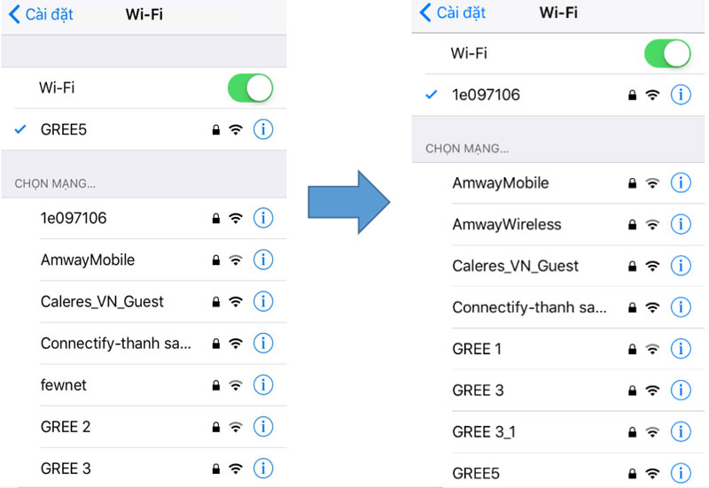 Kết nối điện thoại với điều hòa Gree qua wifi