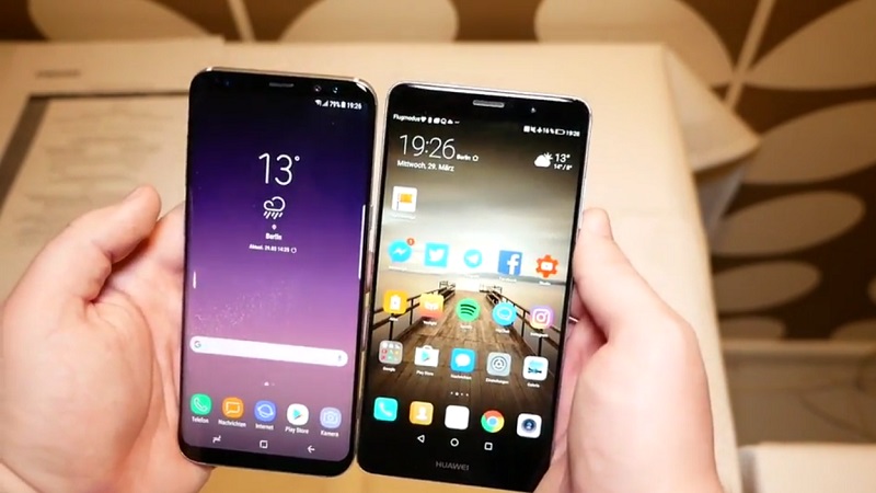 Samsung Galaxy S8 Plus đọ dáng cùng Huawei Mate 9 Samsung Galaxy S8 Plus đọ dáng cùng Huawei Mate 9