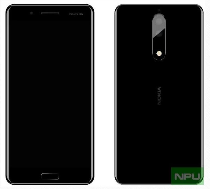 Nokia 9 camera kép lộ ảnh với màn hình cong, màu đen bóng cực chất
