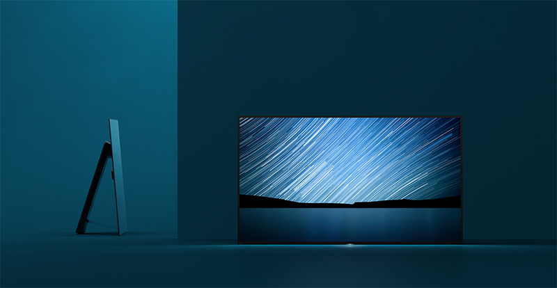 Chiêm ngưỡng thiết kế đầy sang trọng của dòng tivi OLED Sony A1 > Thiết kế giấu chân đế