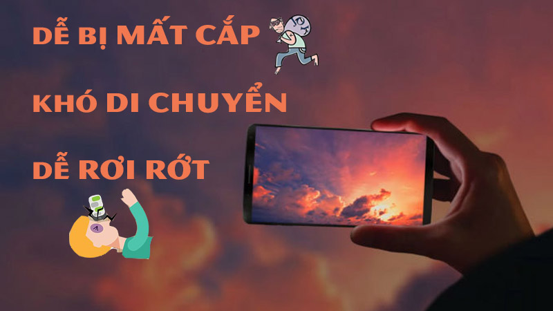 nhược điểm của smartphone màn hình to