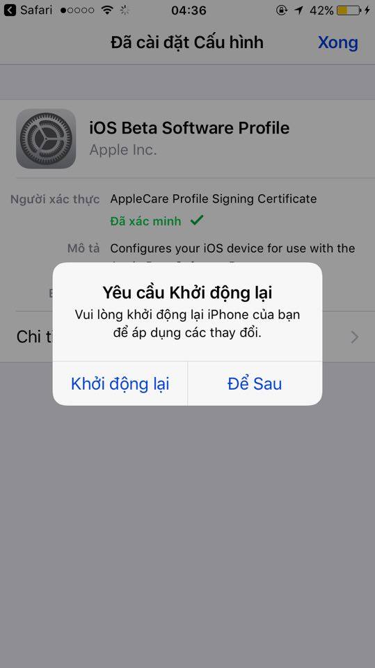 cài ios 11
