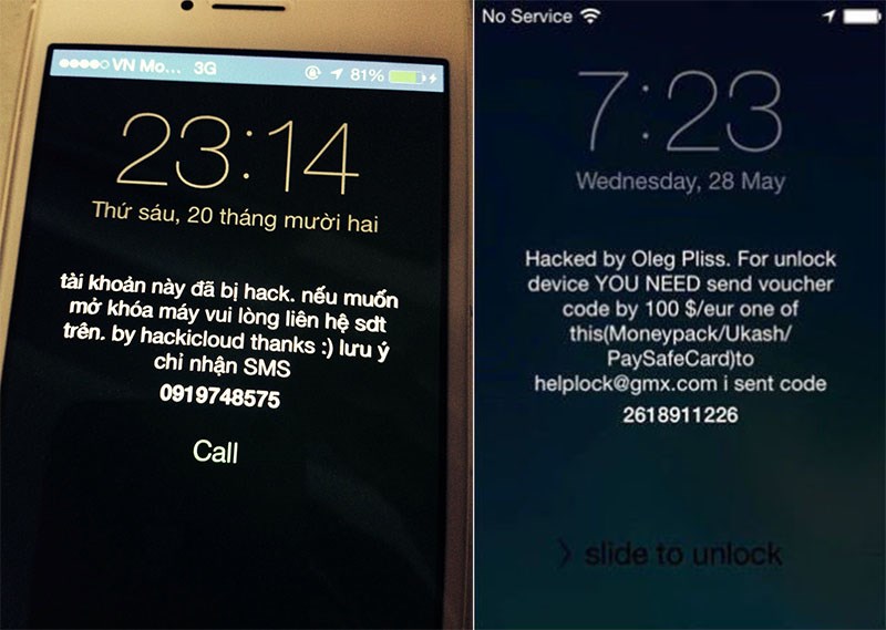 hack icloud đòi tiền chuộc