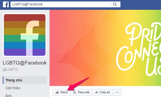 Cách thả biểu tượng cầu vồng trên Facebook nhân tháng LGBT