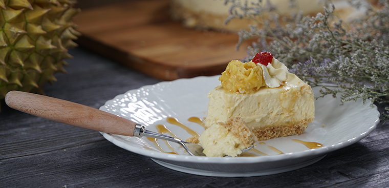 Cách làm Cheesecake sầu riêng không cần lò nướng thơm ngon