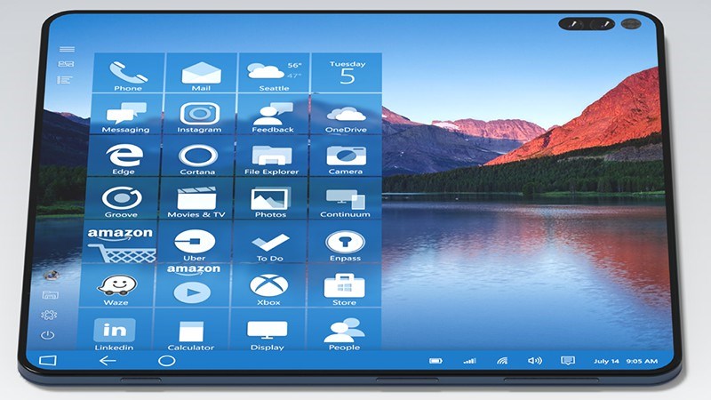 Concept: Microsoft Suface Note viền siêu mỏng cực đẹp, biến hình thành tablet, bút cảm ứng Suface Pen