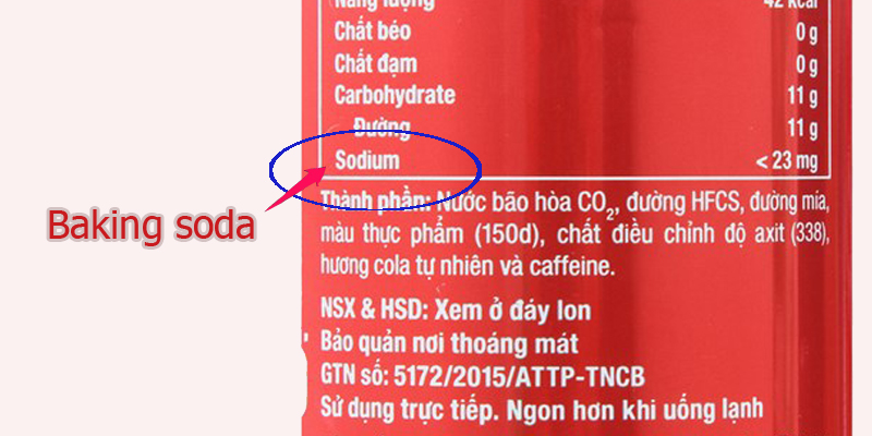 Baking soda được dùng để trung hòa lượng acid trong nước ngọt