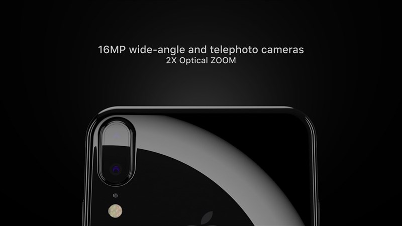 Concept: iPhone 8 X với màn hình 5.8 inch 18:9, camera kép 16 MP, nhiều màu sắc hấp dẫn