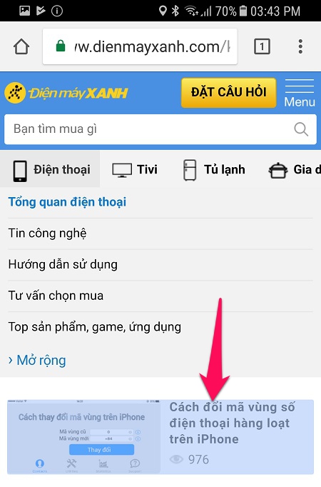 Để smartphone đọc cho bạn nghe mọi văn bản, kể cả Tiếng Việt