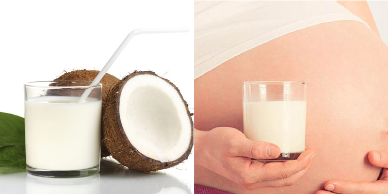 Mẹ bầu uống nước cốt dừa khá tốt cho sức khỏe của mẹ và sự phát triển của bé