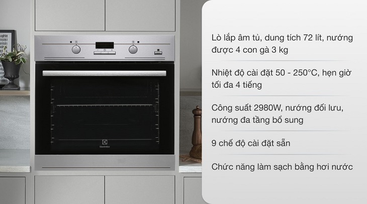 Lò nướng âm tủ: Với lò nướng âm tủ, bạn sẽ có trải nghiệm nướng thực phẩm hoàn toàn khác biệt. Không chỉ tiết kiệm diện tích mà sản phẩm còn giúp thực phẩm chín đều và giữ được hương vị tuyệt vời. Cùng trải nghiệm ngay hôm nay!