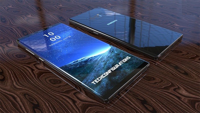 Concept: Galaxy Note 8 với màn hình vô cực cong 2 cạnh, camera kép tinh tế