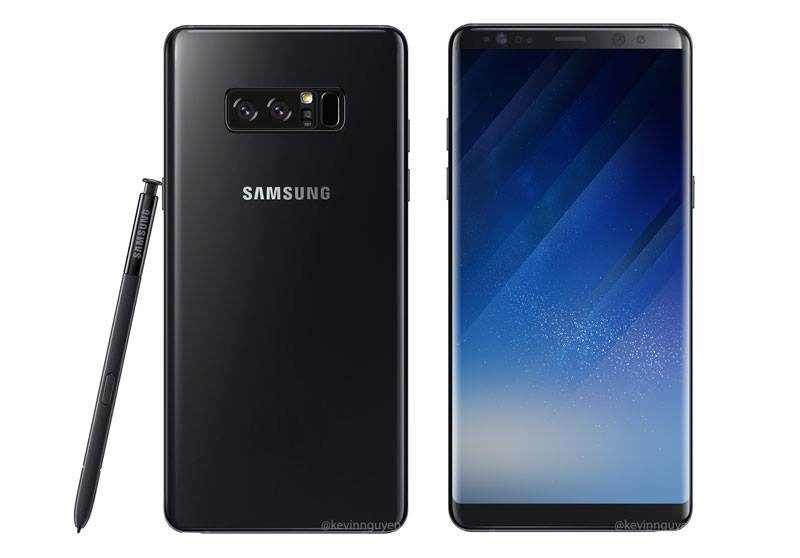 Galaxy Note 8 xuất hiện trong hình ảnh render mới tinh, đi kèm với bút S Pen “thần thánh”