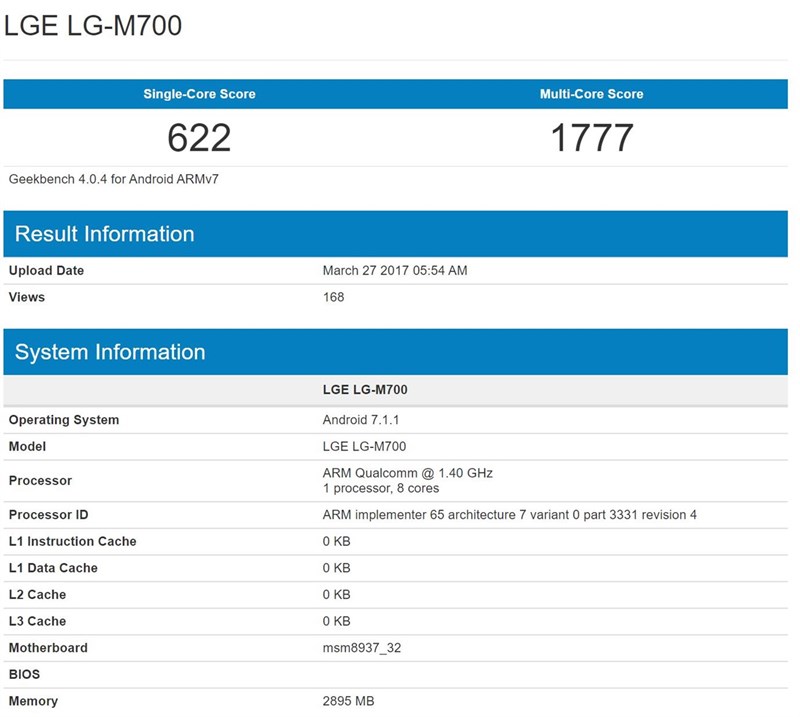 LG Q6 giá rẻ lộ cấu hình và điểm số sức mạnh trên Geekbench LG Q6 giá rẻ lộ cấu hình và điểm số sức mạnh trên Geekbench