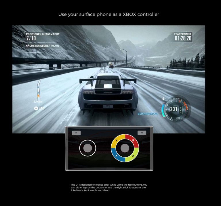 Concept: Surface Phone với vân tay siêu âm, màn hình cong cực hấp dẫn