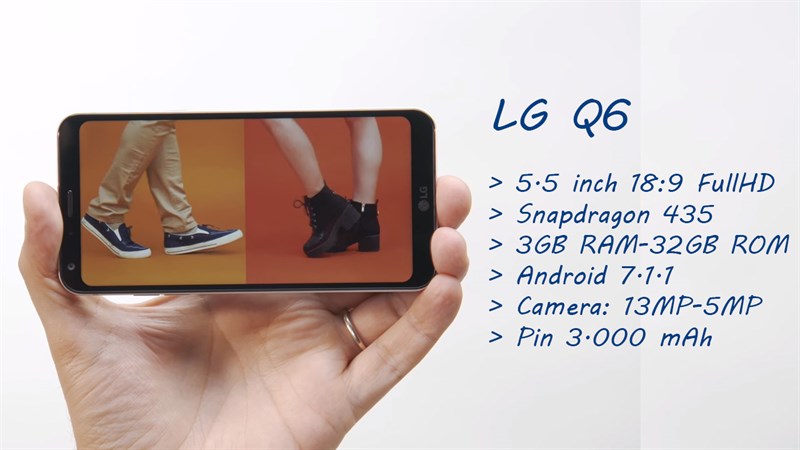 trên tay LG Q6