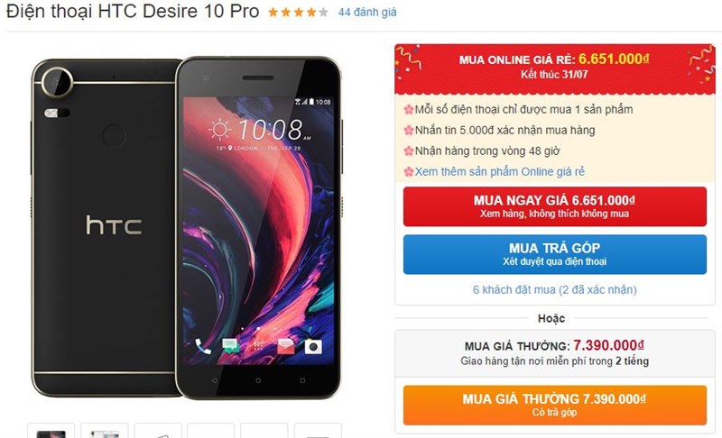 Desire 10 Pro thiết kế trẻ trung, RAM 4GB, camera 20MP hạ giá mạnh Desire 10 Pro thiết kế trẻ trung, RAM 4GB, camera 20MP hạ giá mạnh