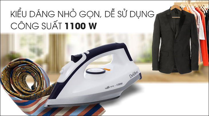 Bàn ủi Delites có tốt không? Có nên mua không? > Bàn ủi khô Delites BUK01 Màu tím