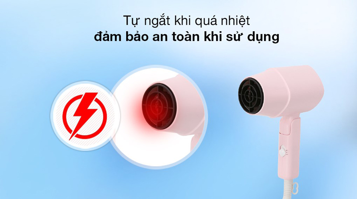 Máy sấy tóc Delites của nước nào, có tốt không? > Máy sấy tóc Delites PH1920 được trang bị tính năng tự ngắt điện khi quá nhiệt, đảm bảo an toàn khi sử dụng.
