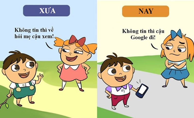 Khác biệt xưa và nay do công nghệ Khác biệt xưa và nay do công nghệ