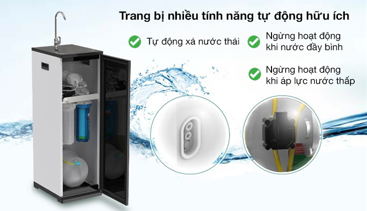 Máy lọc nước Sunhouse có tốt không? Có nên mua không? > Máy lọc nước RO Sunhouse SHA8879K 8 lõi được trang bị nhiều tính năng tự động hiện đại, hữu ích.