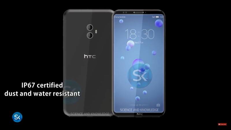 Concept HTC U11: Màn hình siêu mỏng, camera kép 19MP, pin 4.000 mAh