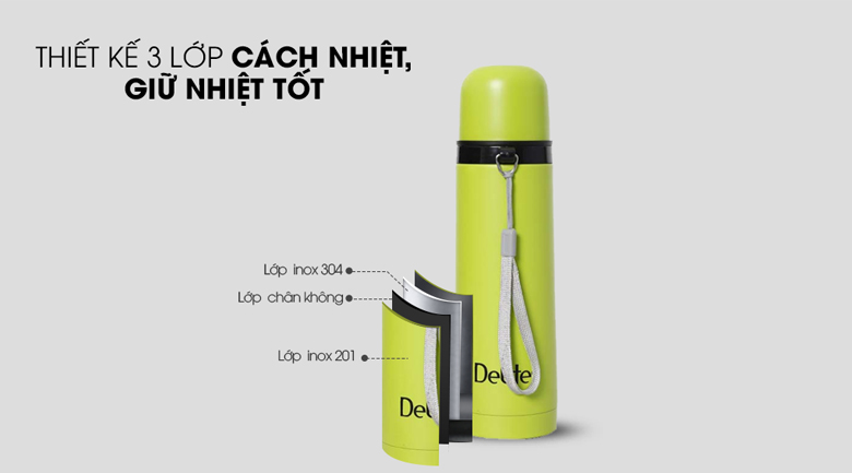 Bình giữ nhiệt Delites có chất liệu tốt, đạt chuẩn