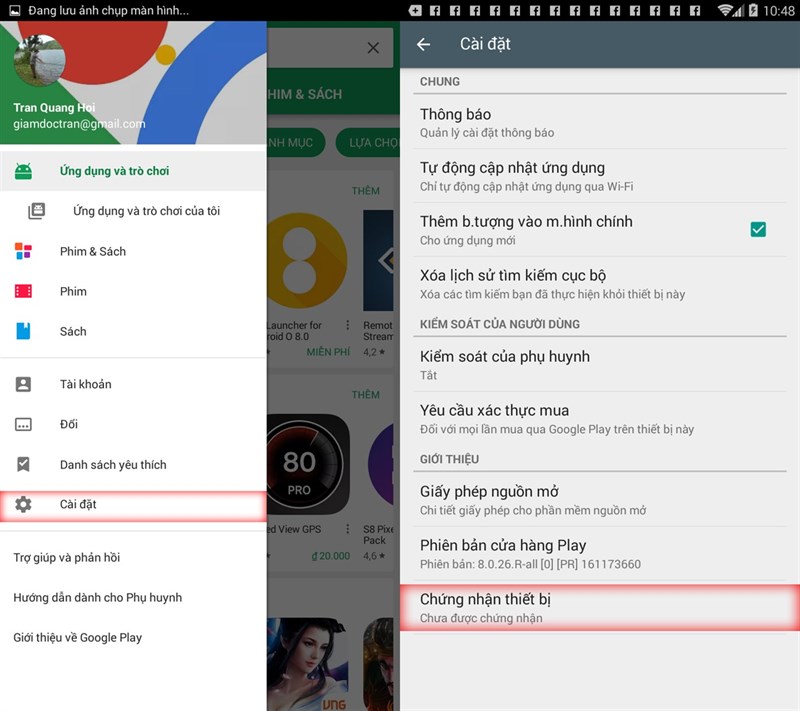 Android chính chủ