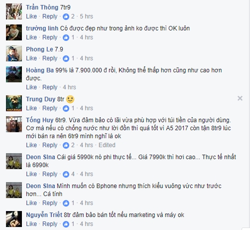 Khảo sát người dùng Bphone 2 bán giá bao nhiêu là hợp lý? Khảo sát người dùng Bphone 2 bán giá bao nhiêu là hợp lý?