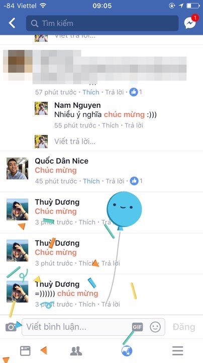 chuc mung facebook