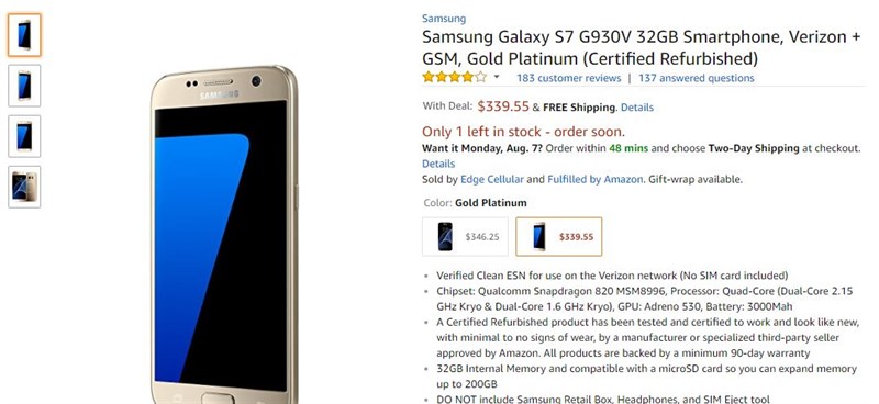 Galaxy S7 tân trang giá 7.7 triệu, có đáng mua không nhỉ? Galaxy S7 tân trang giá 7.7 triệu, có đáng mua không nhỉ?