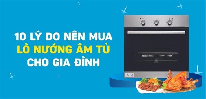 10 lý do nên mua lò nướng âm tủ cho gia đình