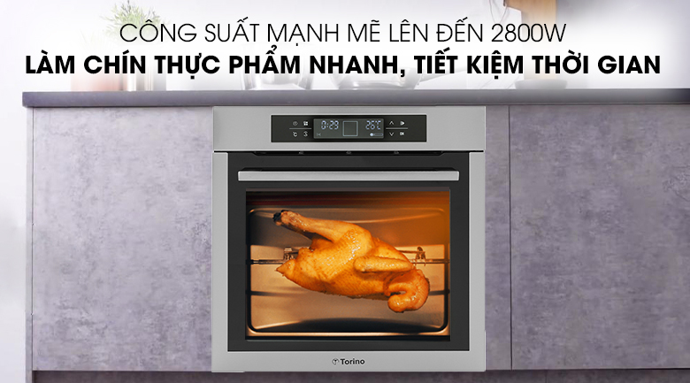 Công suất lò nướng âm tủ mạnh mẽ Công suất lò nướng âm tủ mạnh mẽ