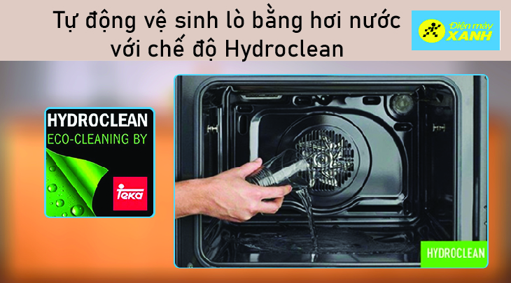 10 lý do nên mua lò nướng âm tủ cho gia đình > Chế độ làm sạch Hydroclean 