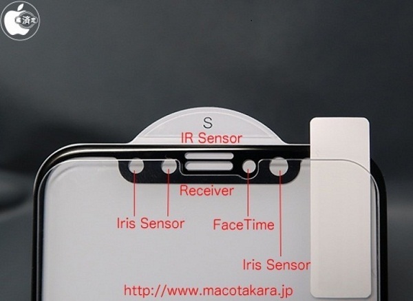 Chú thích các chi tiết trên phần viền bezel của iPhone 8