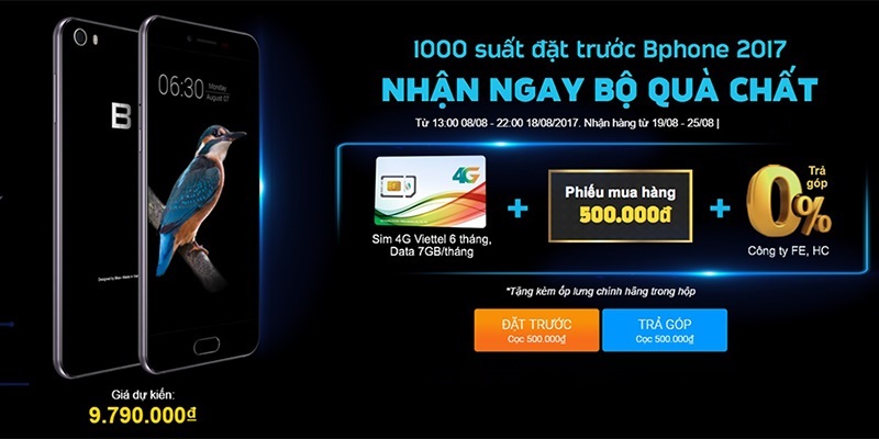 đặt trước bphone 2 nhận quà đặt trước bphone 2 nhận quà