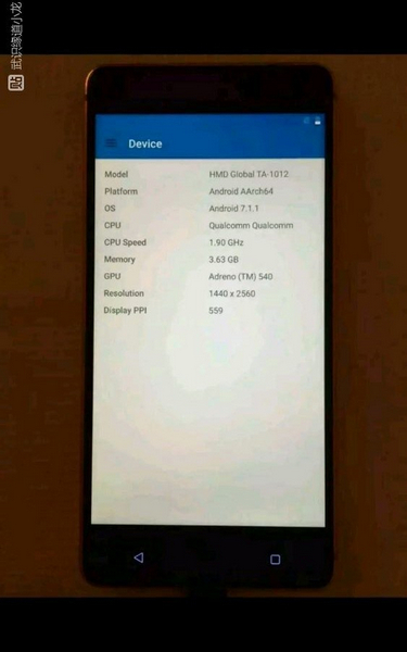Hình ảnh thực tế cho thấy cấu hình của Nokia 8 Hình ảnh thực tế cho thấy cấu hình của Nokia 8