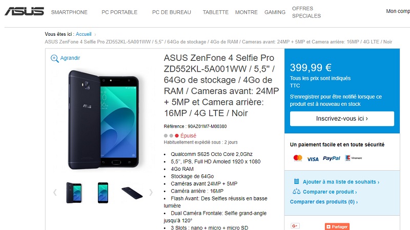 ZenFone 4 Selfie Pro