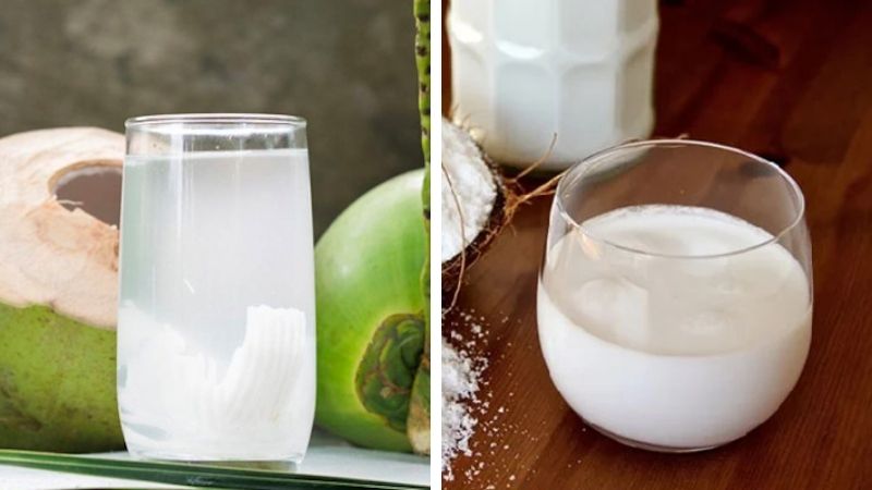 Differences between coconut water and coconut milk