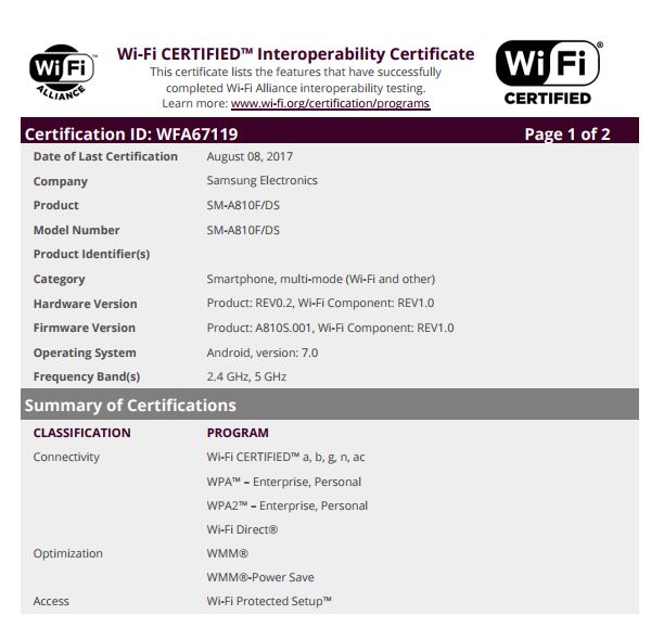 Samsung Galaxy A8 (2016) sẽ sớm được lên đời Android Nougat