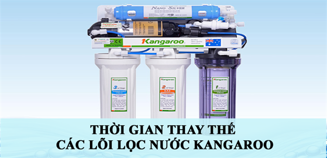 Thời gian thay thế các lõi lọc nước Kangaroo